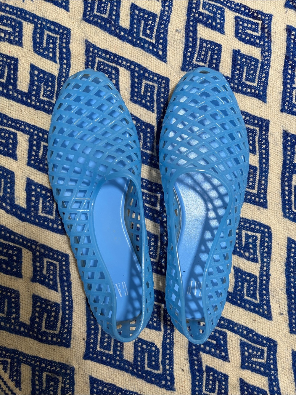 GAP Blue Lattice Slip-On Flats